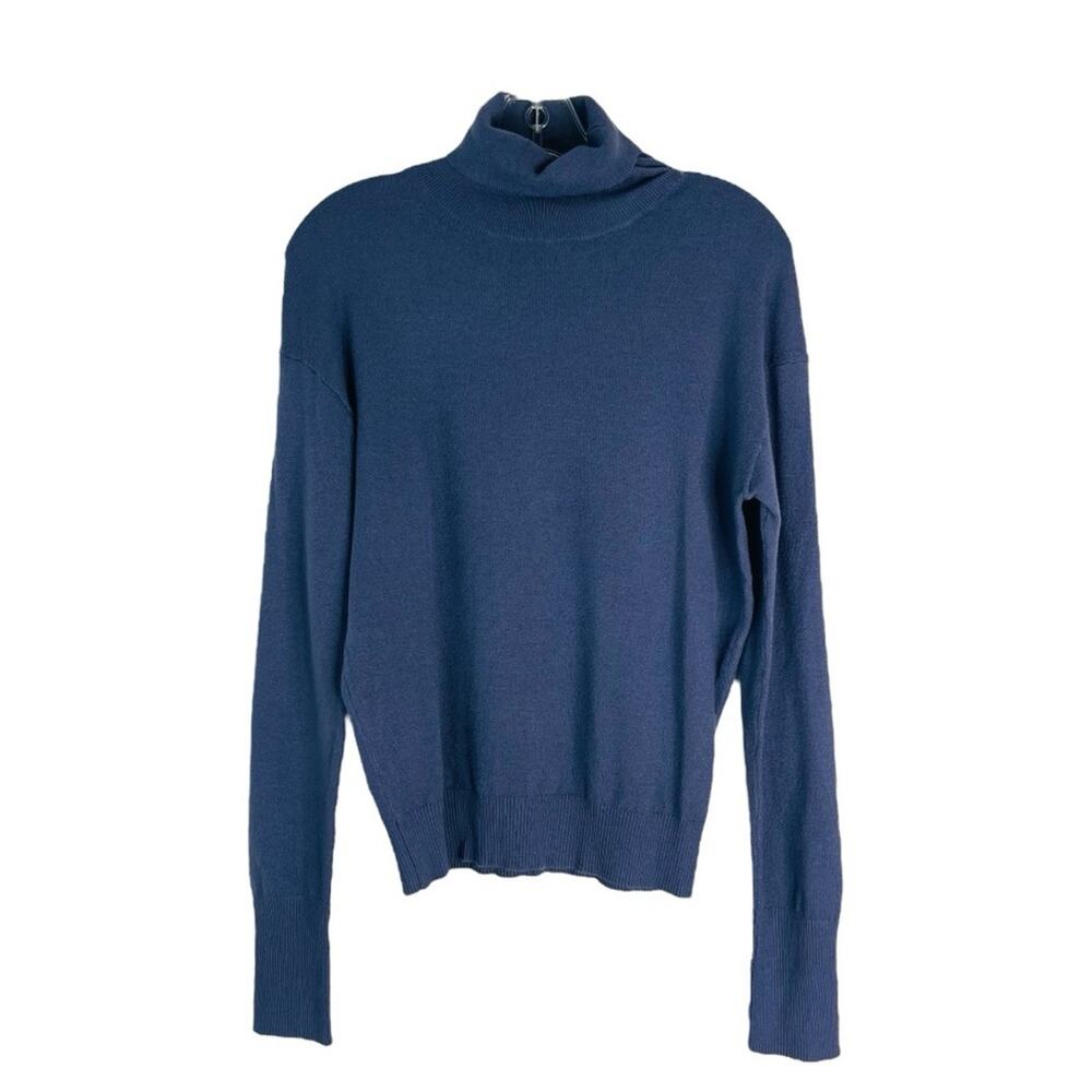NEW Express blue purple preppy turtleneck sweater small